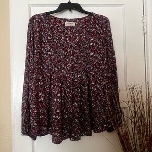 Floral Red Women's Top